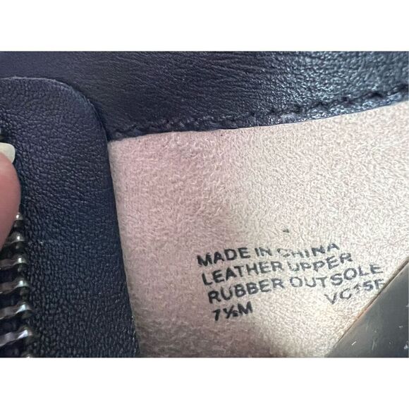 Michael Kors Sammy Black Leather Side Zip Platform Ankle Boot sz 7.5 $198 - Picture 9 of 10